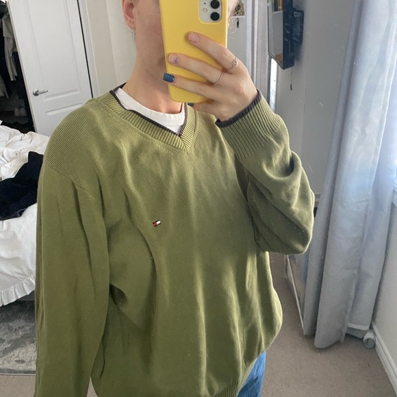 Tommy hilfigger green sweater - Picture 1 of 2